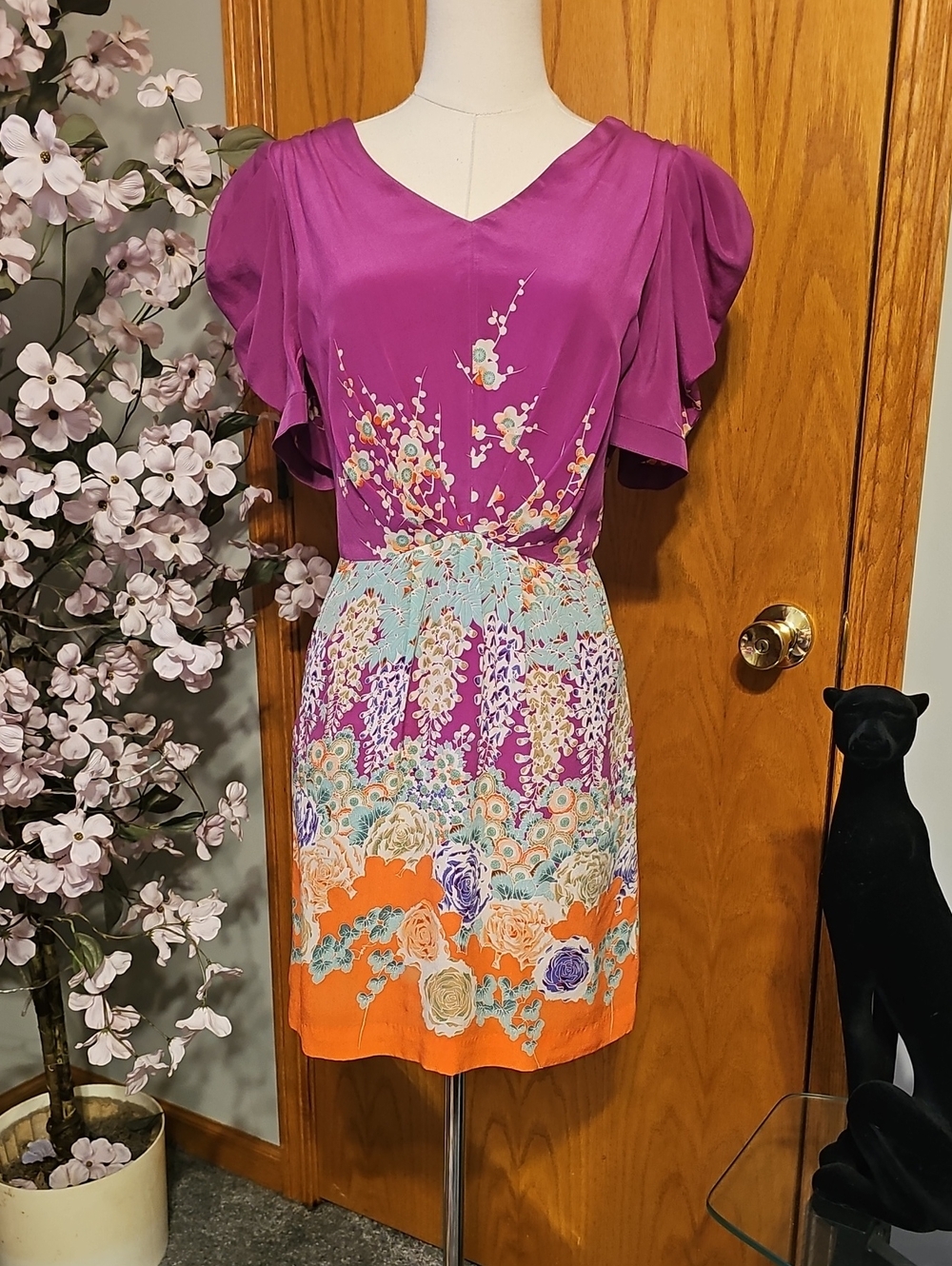 Anthropologie X Robyn I Love London Silk Dress